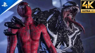 Raimi Suit vs Venom Boss Fight (Ultimate Difficulty) - Spider-Man 2 PS5 (4K)