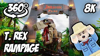 LEGO Jurassic Park: T. rex Rampage Come to Life!  360° VR 8K (LEGO 75936)