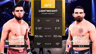 Islam Makhachev vs Benoit Saint-Denis FULL FIGHT | UFC 5 AI Simulation