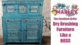 Dry Brushing Furniture 101 with an Indian Folkart Finish