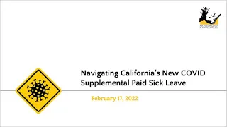 Navigating California’s New COVID Supplemental Paid Sick Leave
