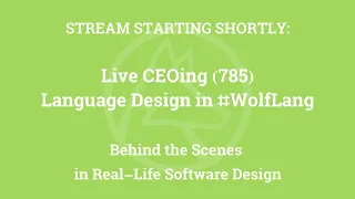 Live CEOing Ep 785: Language Design in the Wolfram Language [=, Binomial, and More]