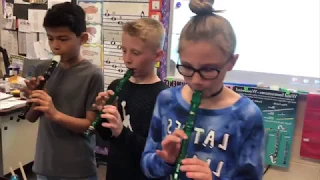 Fourth grade black belt recorder players perform Beethoven’s “Ode to Joy”