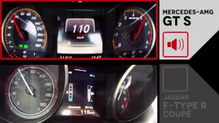 0 200 km h   Mercedes AMG GT S vs Jaguar F Type R Coupé Option Auto   YouTube