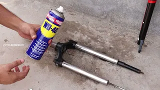 How To Service Bicycle Suspension Fork Lower Leg | WD40 Service Video