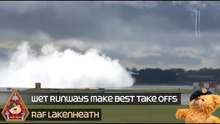 WHY TAKE OFFS IN BRITAIN ARE BECOMING THE MOST SPECTACULAR F-35 IN WETTEST RUNWAYS RAF LAKENHEATH