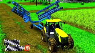 NEW HOLLAND BALER WITH JCB TRACTOR IN FS16 || FS16 GAMEPLAY || TIMELAPSE ||