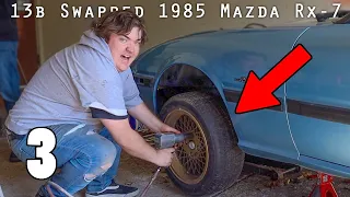 Removing The Old Exhaust And Bleeding The Brakes! - Rotary Life S6 Ep. 3