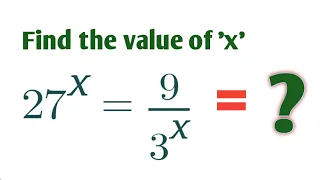 If 27^x=9/3^x,find x