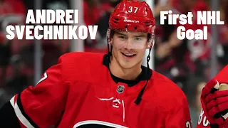 Andrei Svechnikov #37 (Carolina Hurricanes) first NHL goal Oct 7, 2018