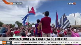 Protesta histórica en Cuba, piden libertad y abasto de medicamentos