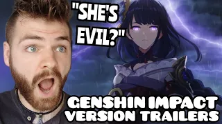 First Time REACTION to All GENSHIN IMPACT Version Trailers | Part 2