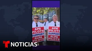 Pilotos se manifiestan en diferentes aeropuertos de EE.UU. #Shorts | Noticias Telemundo