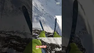 Ski jump from 1200 feet | Life on the Edge | #skiing #shorts #parachute