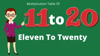 Table of 11 to 20 | Rhythmic Table of Eleven to Twenty | Learn Multiplication Table of 11 to 20