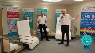 New UNIQUE rotating bed safety/comfort features ONLY available on the Rotoflex Mk2 by Theraposture