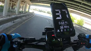 Riding my Nanrobot e scooter home from work  21