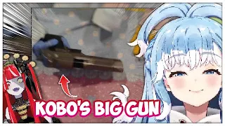 Kobo bring out her big ol' Gun toy to threaten Ollie... But Ollie has her Gun Ready too...