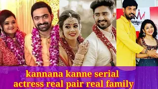 Kannana kanne serial real pair real family/Sun tv serial