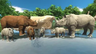 A day in the life of A Rhinoceros - Animal Revolt Battle Simulator