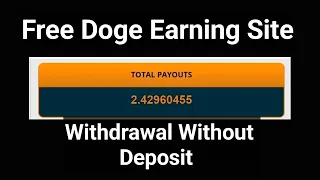 New Dogecoin Faucet site || Free Dogecoin Earning Site 2024 || dogefree