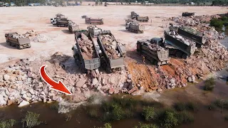 Ep81| Nice Updated Huge Levelling Filling Stone By Bulldozers Komatsu And Dump Trucks Processing