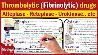 Pharmacology [CVS] 25- Thrombolytic Drugs Mechanism Of Action (Alteplase - Reteplase - Urokinase)