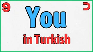 Turkish Video 9 - How to say "YOU" Properly in Turkish | @DailyTurkishNotes