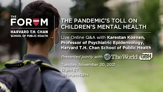 The Pandemic’s Toll on Children’s Mental Health