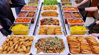 Amazing $6 Unlimited Korean buffet, Grilled pork, Fried dumpling, ramen, Spicy rice cake