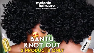 STYLING With The Melanin Haircare Multi-Use Softening Leave In Conditioner! Fluffy Bantu Knot Out