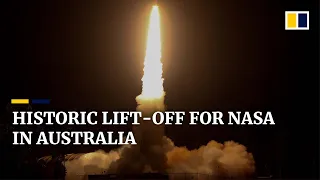 Nasa rocket lifts off from Australia in space agency’s first commercial launch outside the US