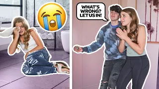 CRYING WITH THE DOOR LOCKED To See How My Friends React! **PRANK** 😭 |Claire Rocksmith