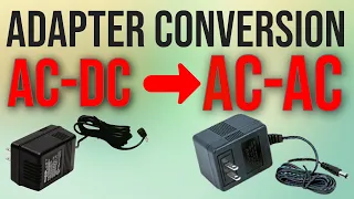 How to convert AC-DC adapter to AC-AC adapter