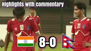 SAFF championship U20 (0-8) Nepal vs India Full Highlights Hd