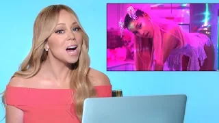 Mariah Carey reacts to Ariana Grande