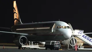 Aegean a320 dusk landing in LGTS. (butter)