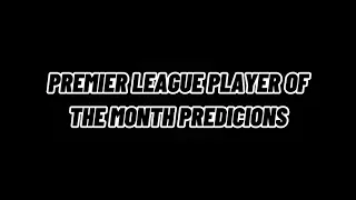 premier league march player of the month