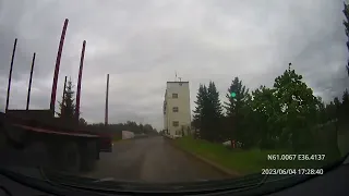 Driving in North Russia: Вытегра - Пудож - Медвежьегорск 04/06/2023 (timelapse 4x)