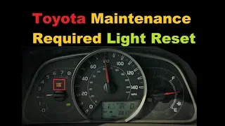 2014 Toyota RAV4 Maintenance Required Light Reset