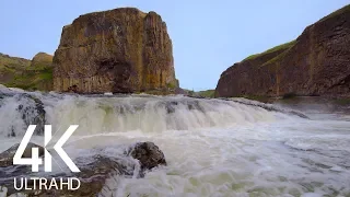 8 Hours Calming Sounds of Powerful Rivers - 4K Nature Soundscape Video