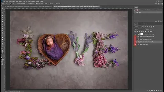 LSP Floral Love Digital Background Tutorial 1 - Complete tutorial