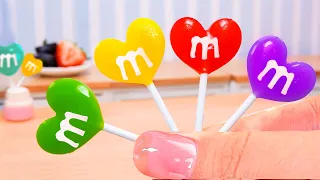 Tasty Lollipop 🍡 Miniature M&M Lollipop Candy Recipe | 1000+ Miniature Ideas By Mini Cakes