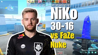 【CS2 POV】G2 NiKo (30-16) vs FaZe (nuke) | BLAST Premier World Final 2023