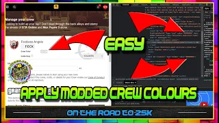 HOW TO APPLY MODDED CREW COLOURS - GTA ONLINE 1.58 - CONTRACT DLC - RARE CREW COLOURS
