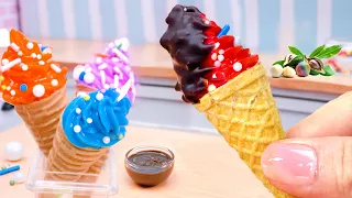 Coolest Miniature Fruit Ice Cream Idea 🍦 Fresh Miniature Rainbow Ice Cream Recipe For Summer