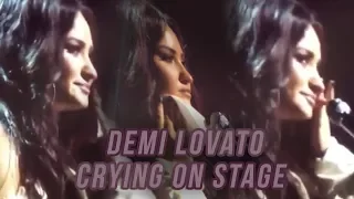 Demi Lovato CRIES ON STAGE on her "Tell Me You Love Me World Tour"