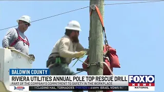 Riviera Utilities holds annual pole top rescue drill
