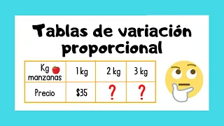 Tablas de variación proporcional 👩‍🏫🤓