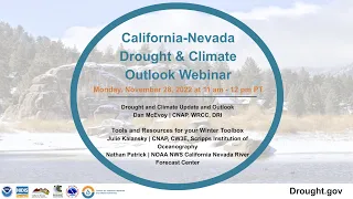 CA/NV DEWS November 2022 Drought & Climate Outlook Webinar